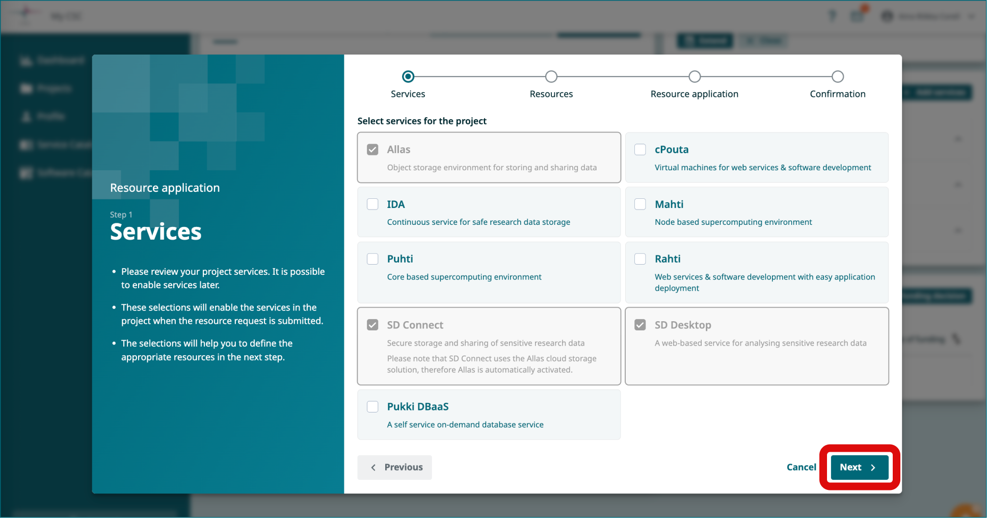 Continue to billing units.