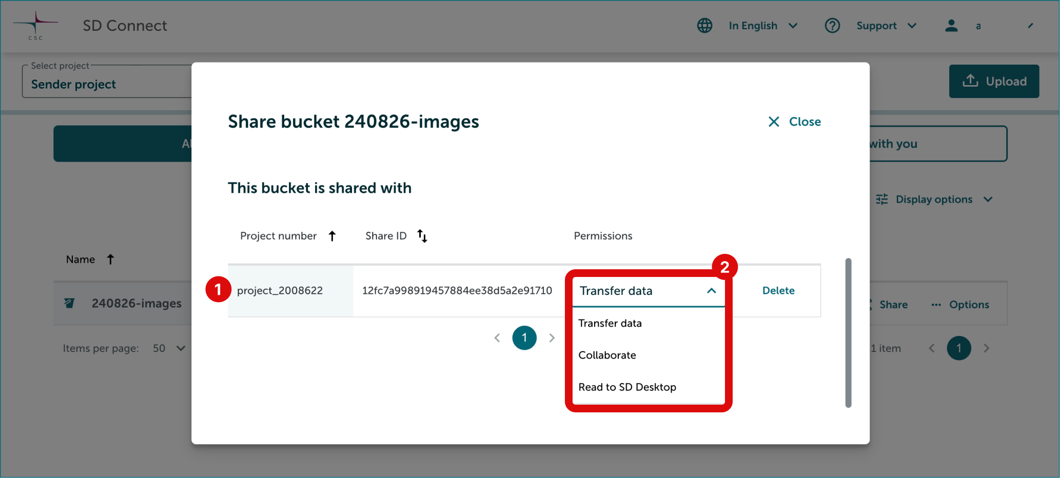 Change permissions