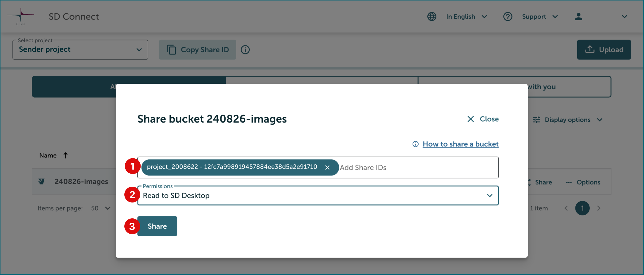 Add Share ID