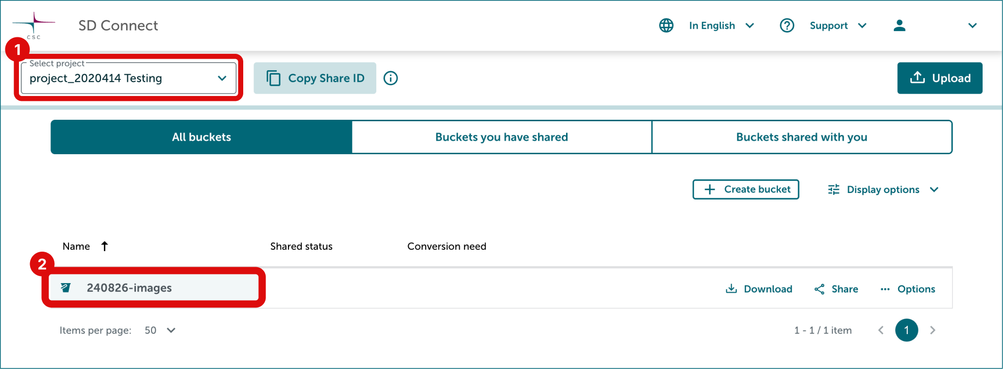 SD Connect Select bucket