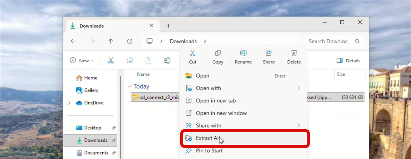 Extract folder