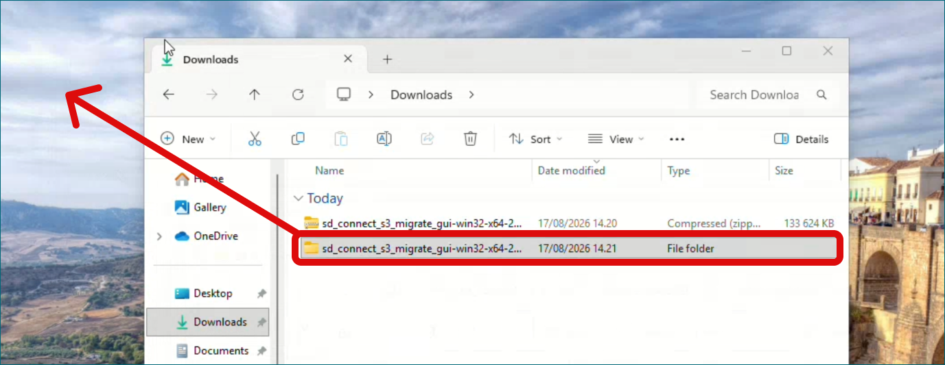 Drag folder