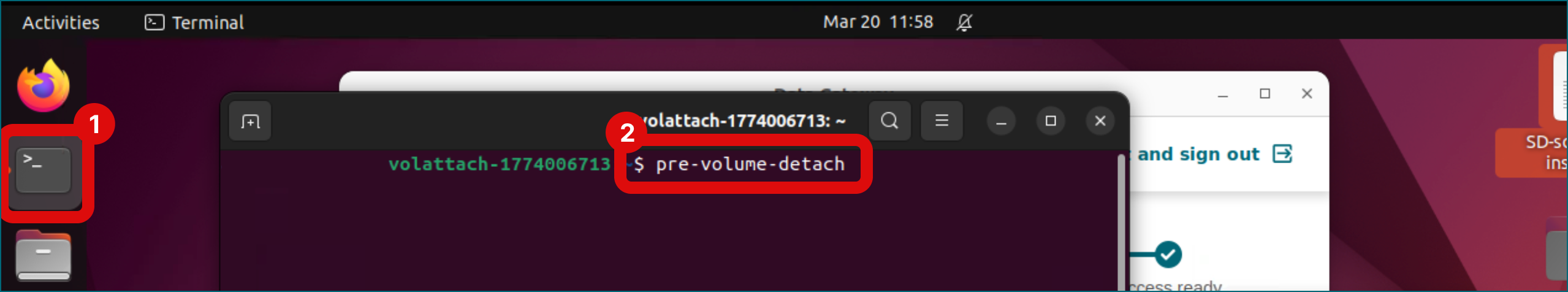Gateway copy to volume