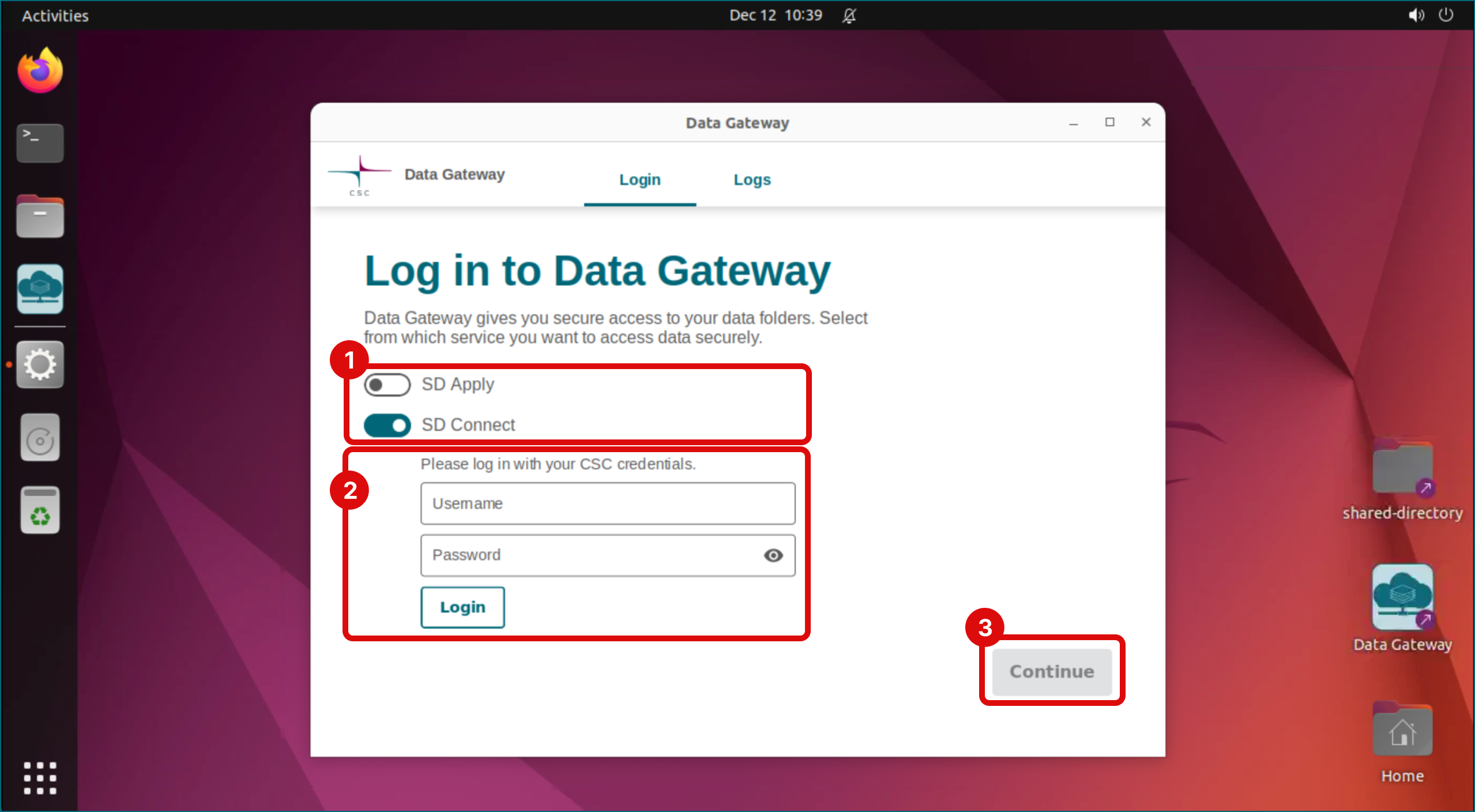 Gateway login