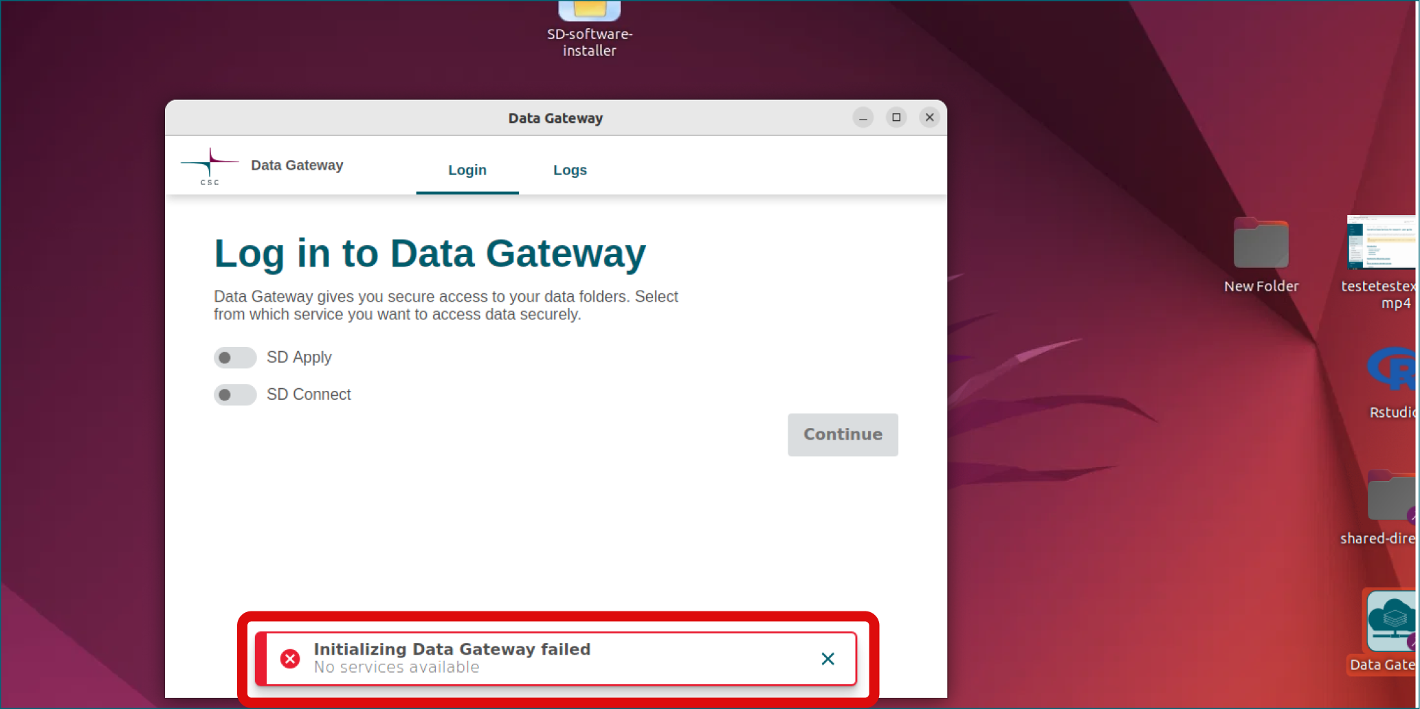 Gateway doesn't open