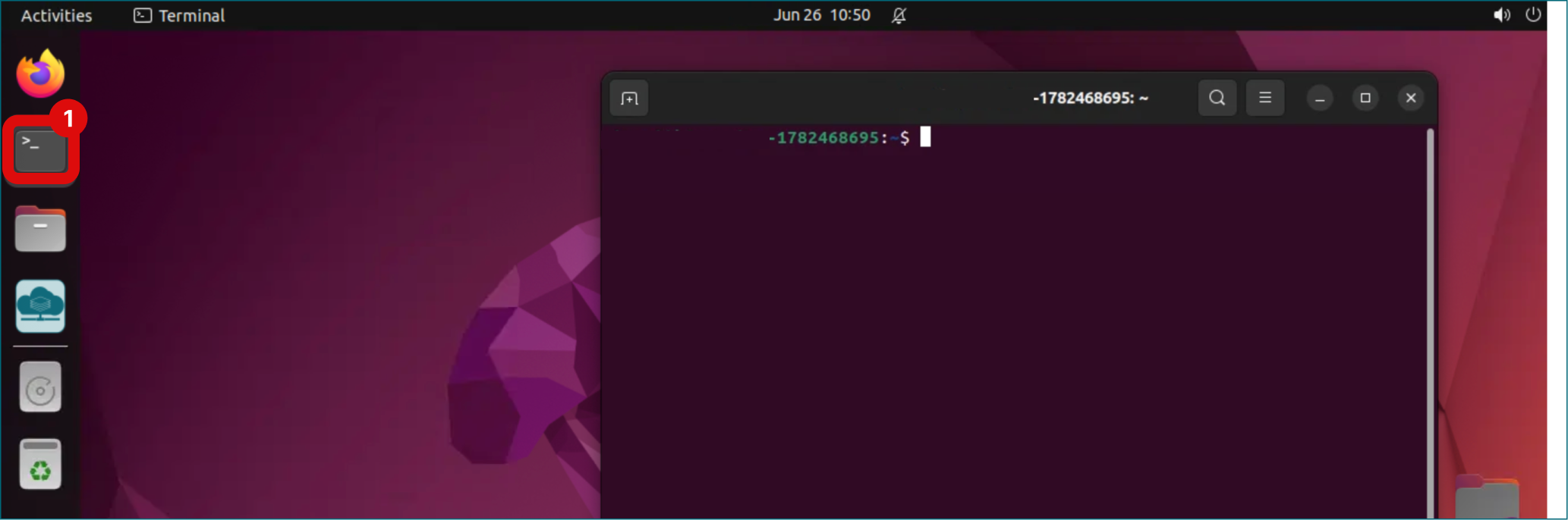 Open terminal